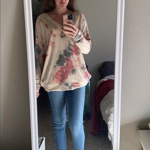 Long sleeve top open back